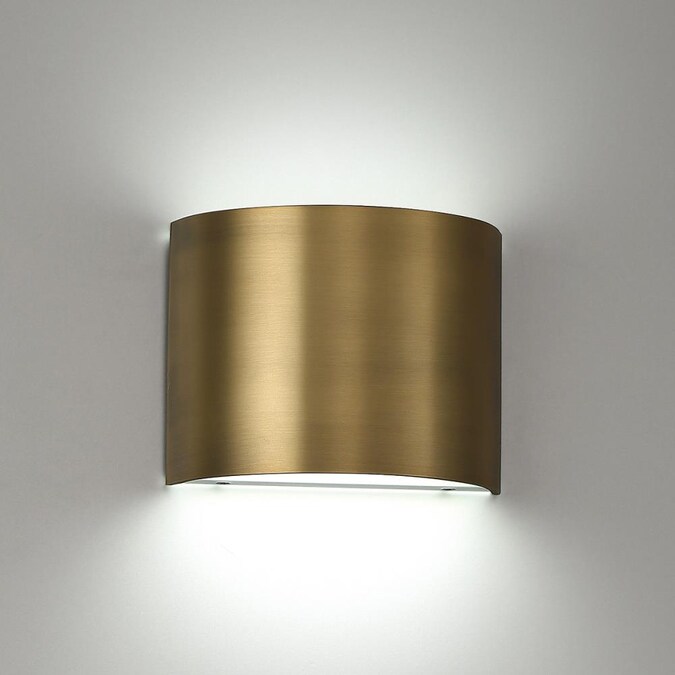 dweLED Pocket 7-in W 1-Light Brushed Brass Wall Sconce - Image 2