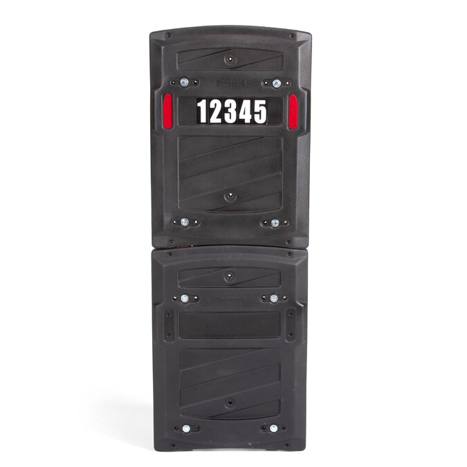Simplay3 Total Defense Mailbox Shield - Black Post-Mount Mailbox Cover with Address Numbers and Reflective Decals - Image 2
