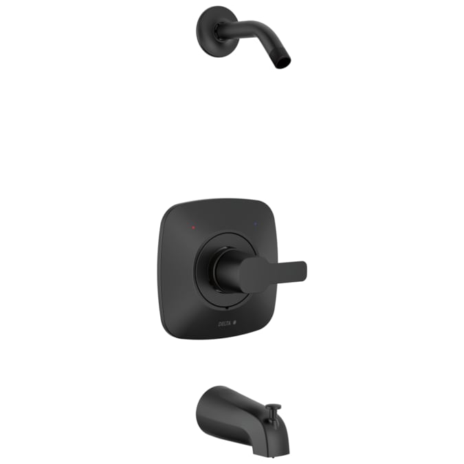 Delta Modern Matte Black 1-handle Bathtub and Shower Faucet