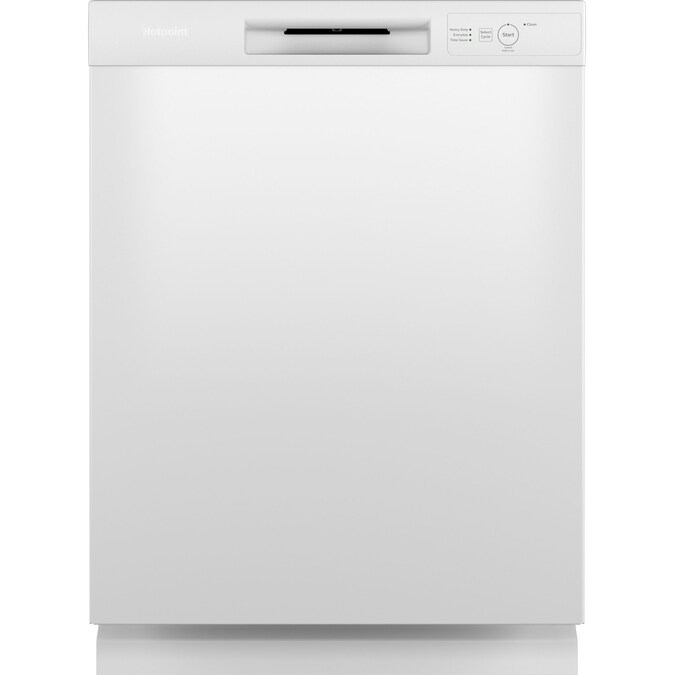 Hotpoint 24-in Front Control Built-In Dishwasher (White), 60-dBA Standard Sound Level