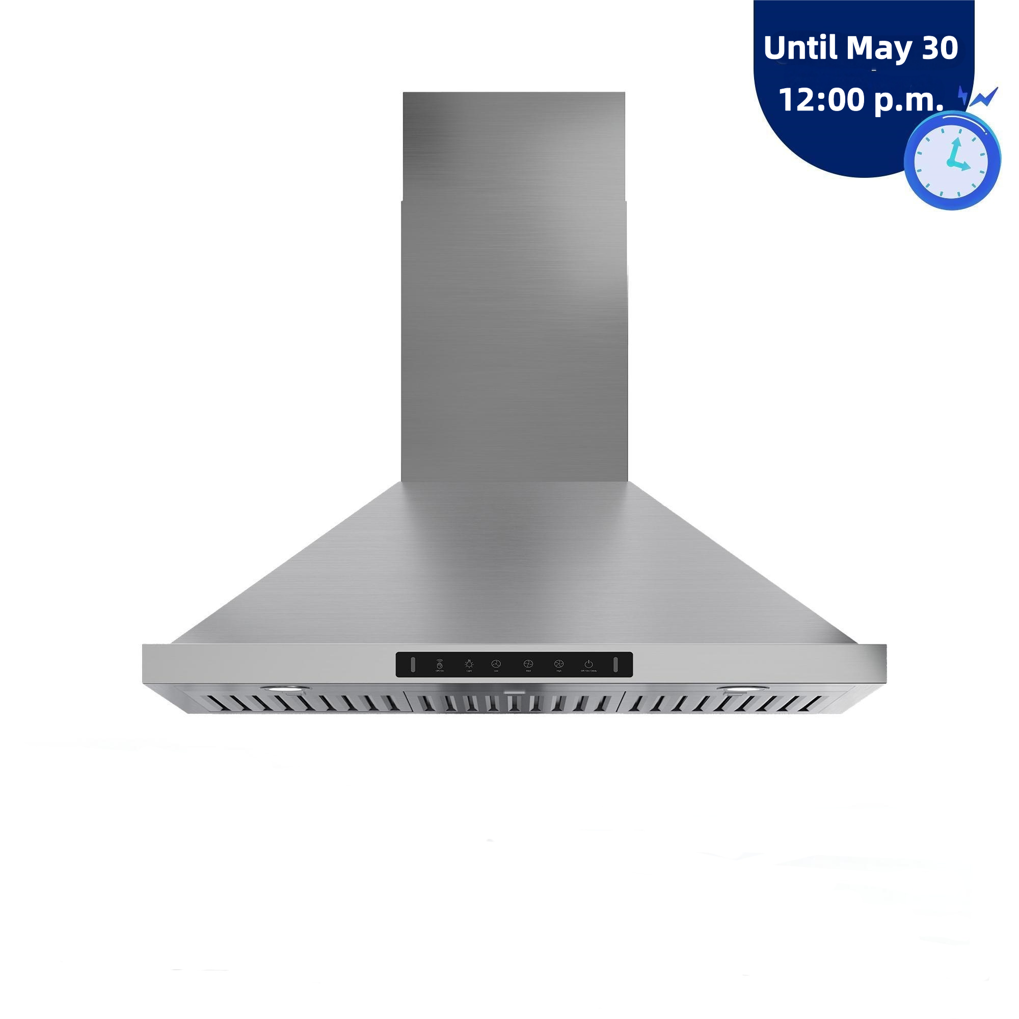 30 inch Ducted 980-CFM Stainless steel Wall-Mounted Range Hood with Charcoal Filter