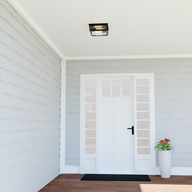 Cascadia Kinzie 2-Light 12-in Matte Black Led Flush Mount Light - Image 4