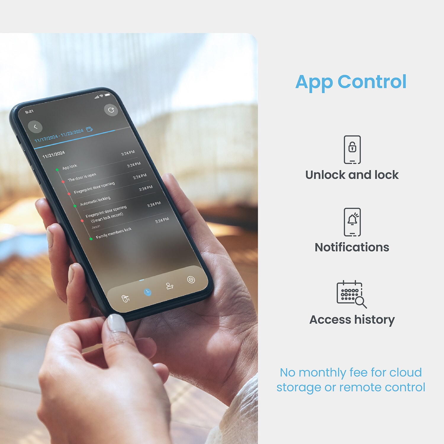Visage Zeno Series Facial Recognition Smart Locks Matte Black Smart Lock Electronic Deadbolt with Wifi Bluetooth and Fingerprint Touchscreen Keypad - Image 9