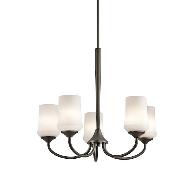 Kichler Aubrey 5-Light Antique Bronze Transitional Led, Dry rated Chandelier