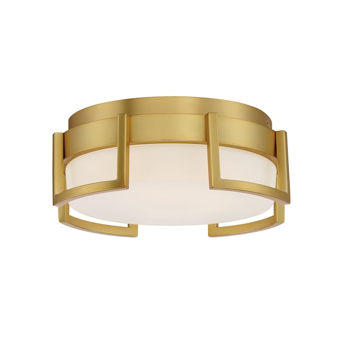 George Kovacs Bezel Set 1-Light Matte Gold LED Flush Mount Light