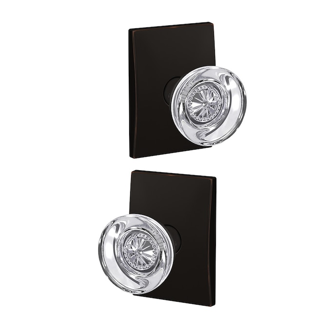 Schlage Custom Hobson- Century Aged Bronze Interior Bed/Bath Hall/Closet Combined Door Knob