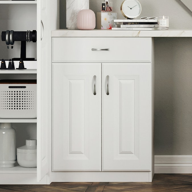 Estate 23.75-in W x 34.5-in H Wood Composite White Wall-mount Utility Storage Cabinet