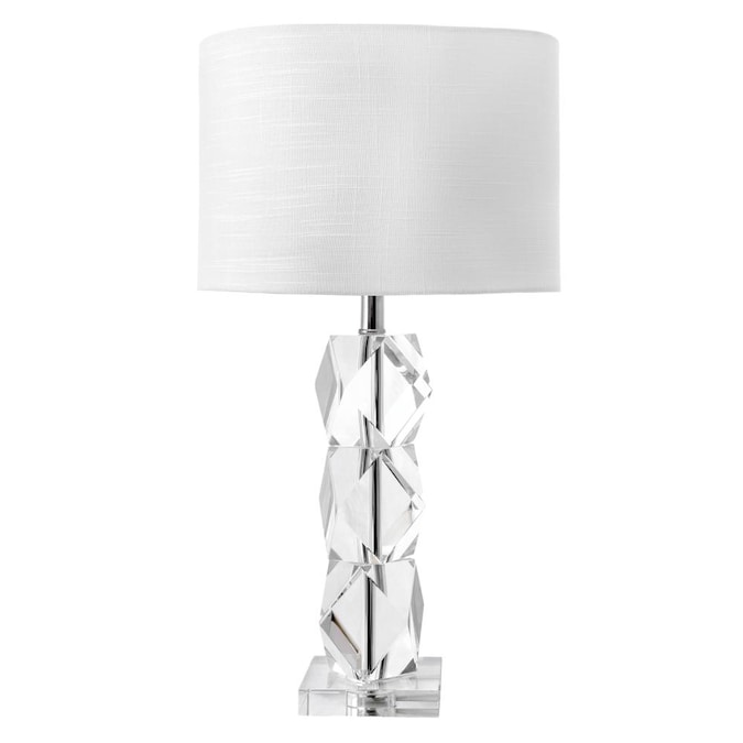 nuLOOM 27-in Clear 3-way Table Lamp with Silk Shade