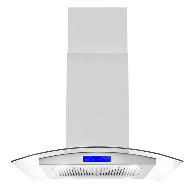 Cosmo 30-in 380-CFM Ducted Stainless Steel Island Range Hood