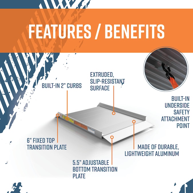 EZ-ACCESS 2.63-ft x 4-ft 1200 Lbs. Capacity Loading Ramp - Image 2
