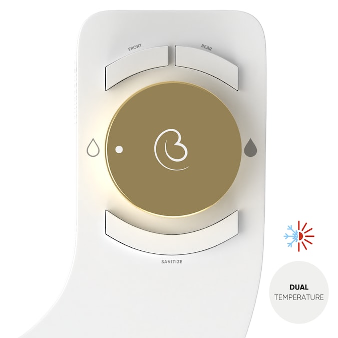 Boss Bidet Revolution Non-Electric Dual Nozzle Bidet Attachment, Dual Temperature, Self-Cleaning (Jerusalem Gold)