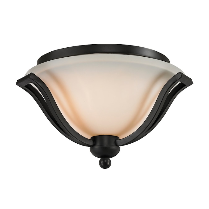 Z-Lite Lagoon 1-Light 15-in Matte Black Flush Mount Light