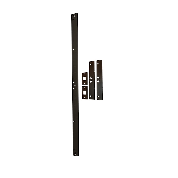 Door Armor Door Jamb Security & Repair Kit - Exterior Door Guard, Galvanized Steel, Bronze Finish, 48-in Length, 16 Gauge Jamb Thickness