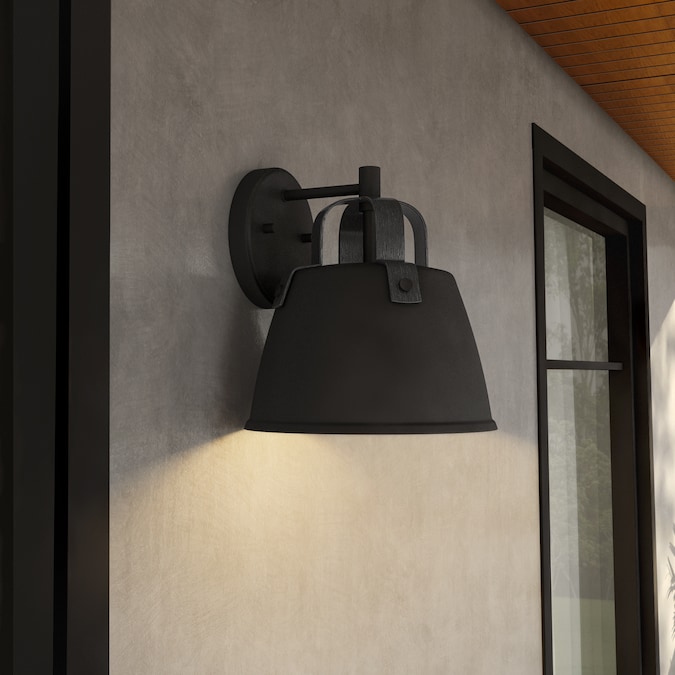 Designers Fountain Albany 1-Light 10.75-in H Black Outdoor Wall Light