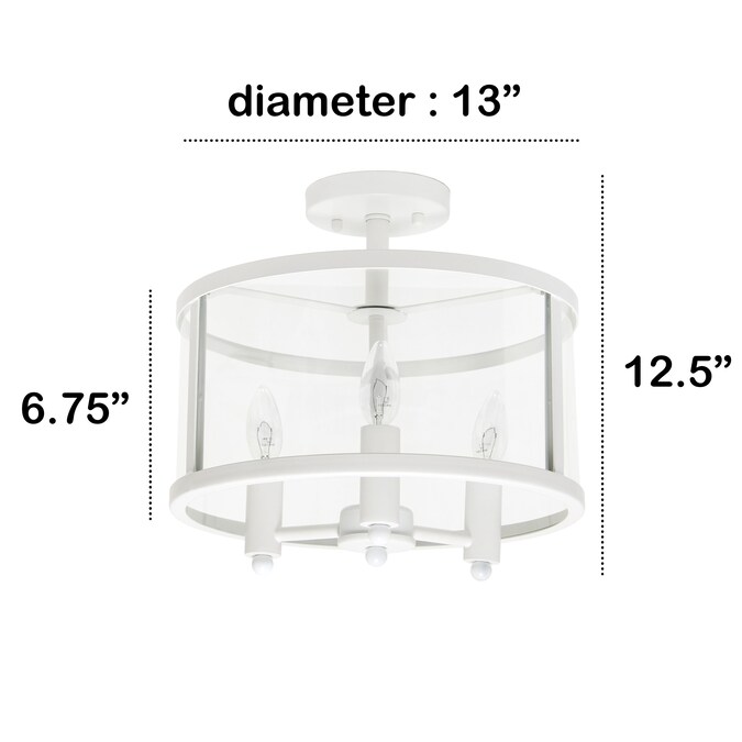 Lalia Home Classix 3-Light Matte White Semi mount light - Image 11