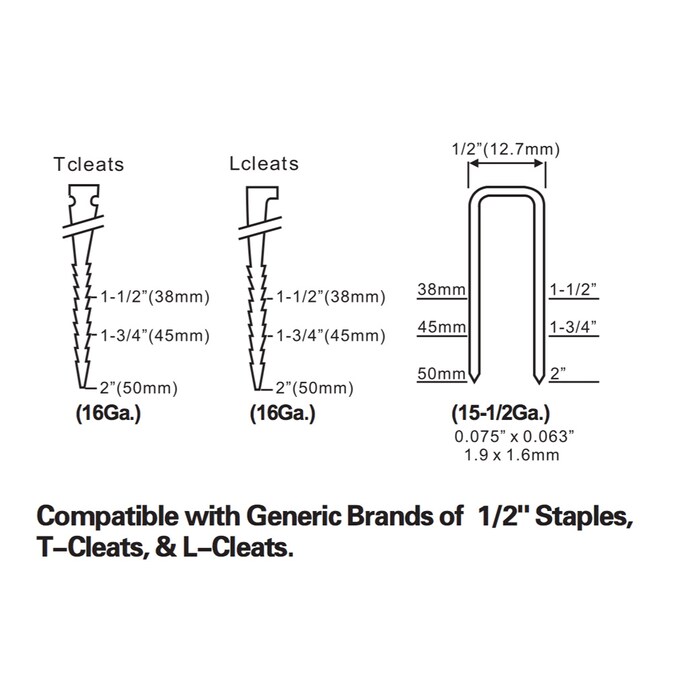 FREEMAN 16-Gauge T and L cleats 2-in Corded Pneumatic Flooring Nailer - Image 5