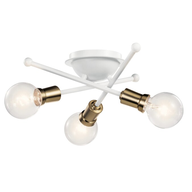 Kichler Armstrong 3-Light White Flush Mount Light