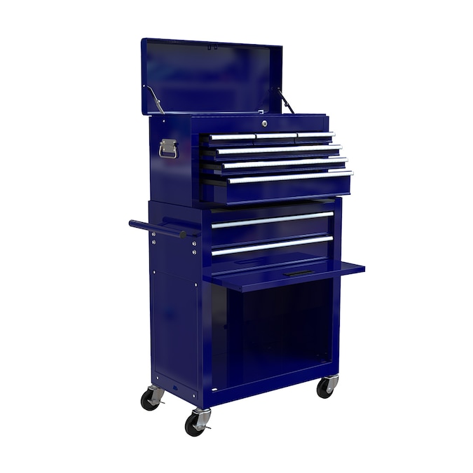 Runesay Top Tool Chests 13-in W x 42.8-in H 8-Drawer Steel Tool Chest (Blue)