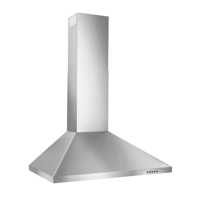 Broan 30-in 390-CFM Convertible Stainless Steel Wall-Mounted Range Hood