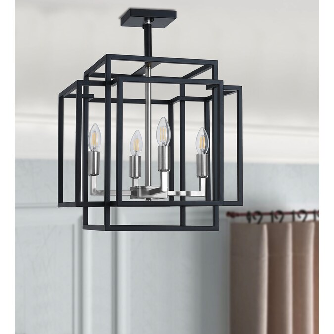 Aiwen 4-Light Black Semi mount light ENERGY STAR