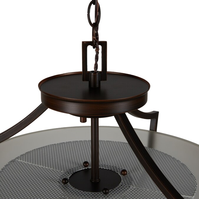 Generation Lighting Hanford 3-Light Antique Brown Flush Mount Light ENERGY STAR - Image 2