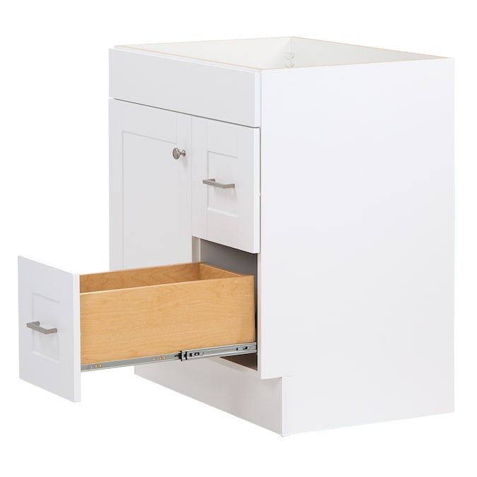Project Source 30-in White Bathroom Vanity Base Cabinet without Top - Image 7