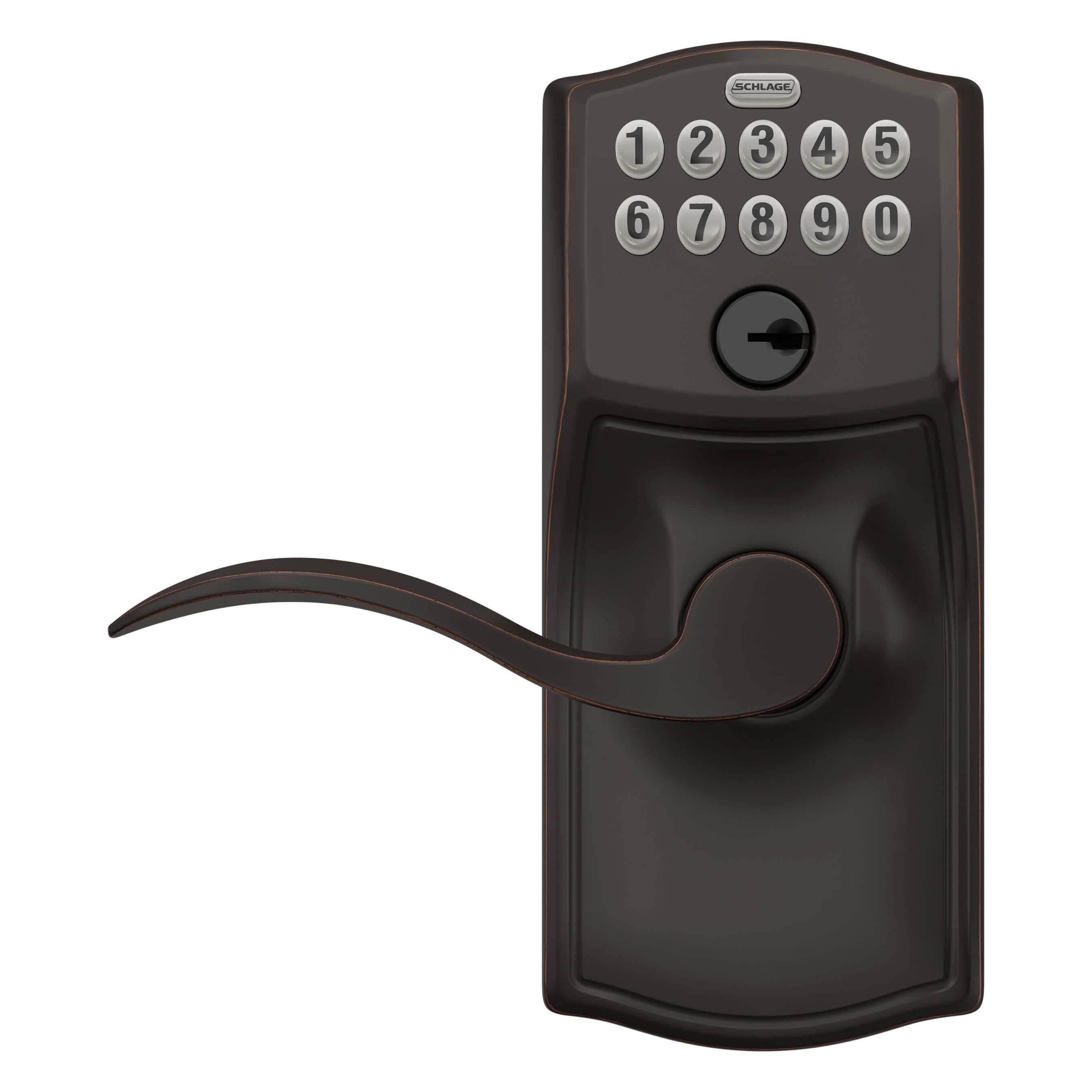 Camelot-Accent Aged Bronze Smart Lock Electronic Handle and Keypad - Image 10