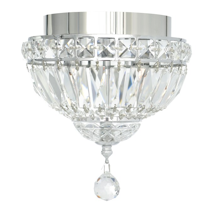 CWI Lighting Stefania 2-Light Chrome Flush Mount Light