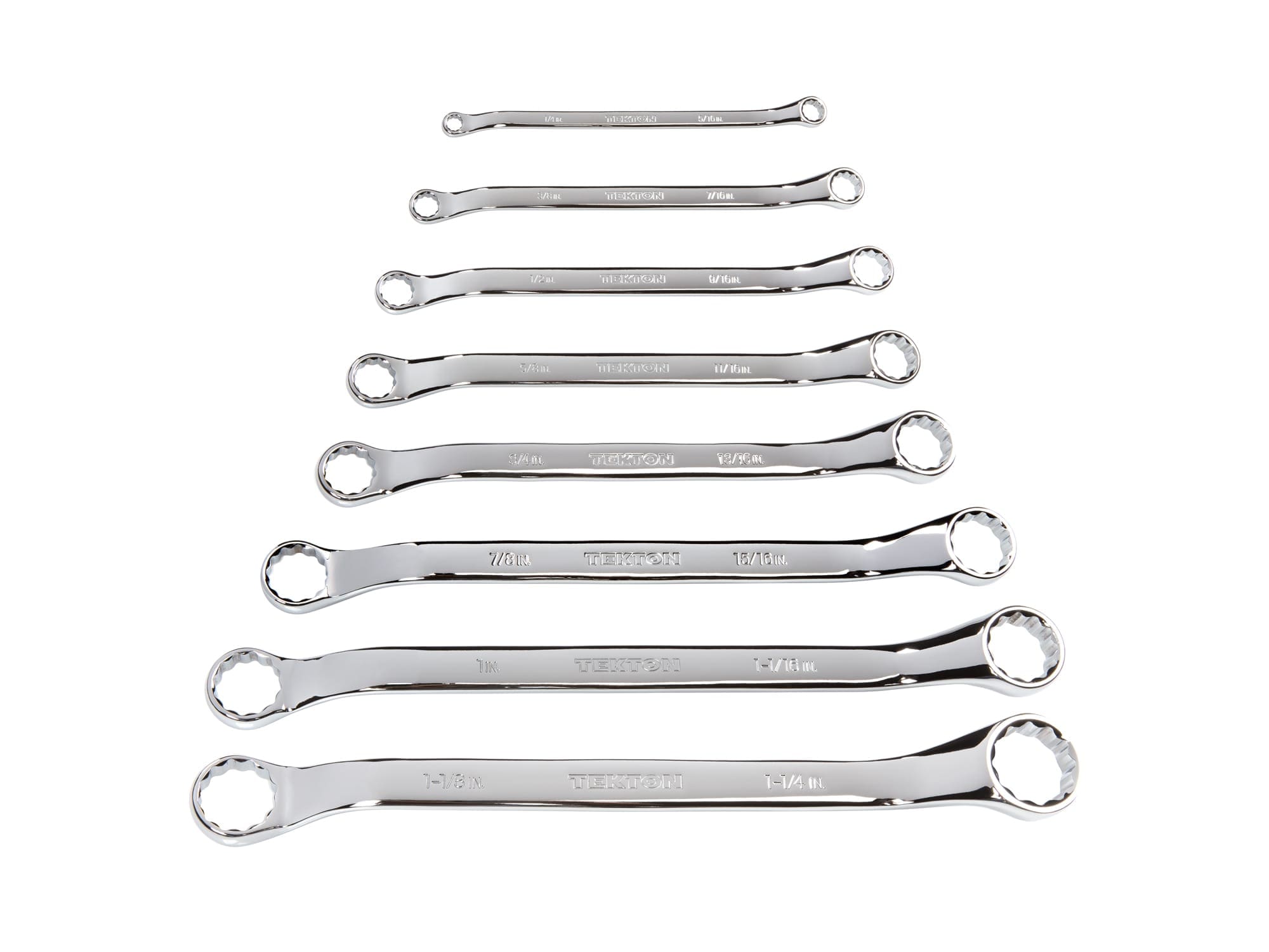 8 -Piece Set 12-point Standard (SAE) Offset Box end Wrench (no case)
