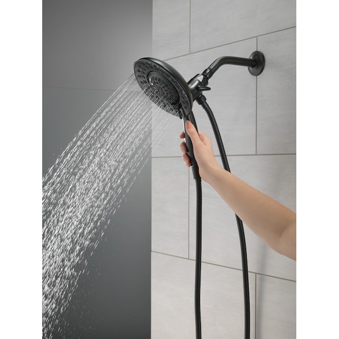 Delta Saylor Matte Black 6.81-in Round Dual/Combo Shower Head 1.75-GPM (6.6-LPM) - Image 2