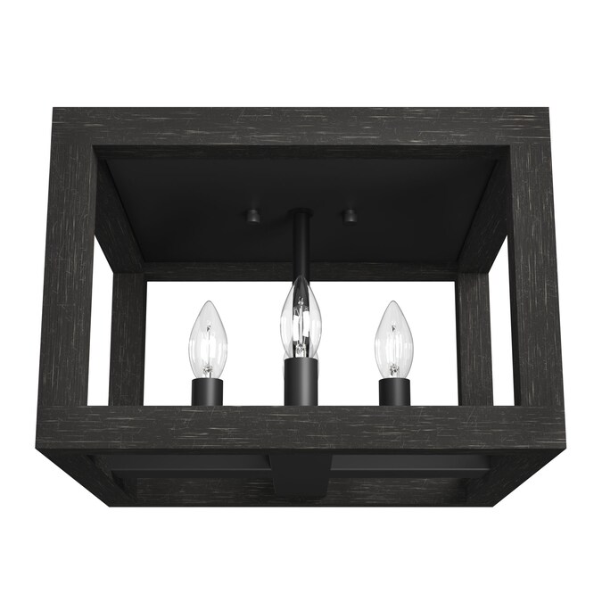 Hunter Squire Manor 4-Light 12-in Matte Black Flush Mount Light