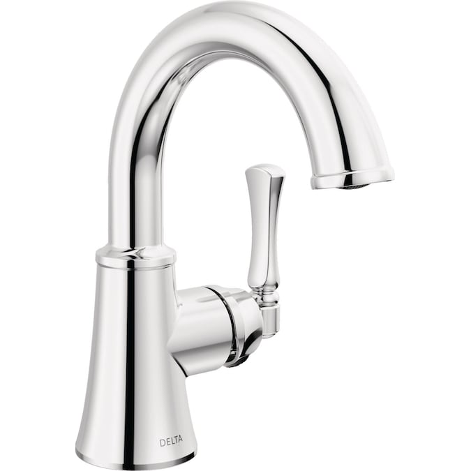 Delta Archdale Chrome 4-in centerset 1-Handle WaterSense Bathroom Sink Faucet with Drain and Deck Plate