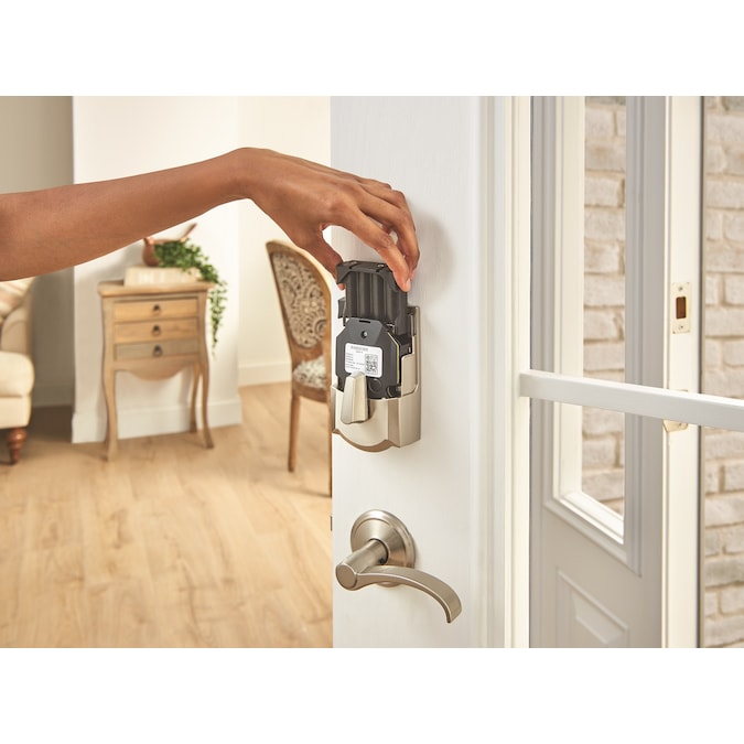 Schlage Encode Greenwich Satin Nickel Smart Lock Electronic Deadbolt with Wifi Bluetooth Touchscreen Keypad - Image 13