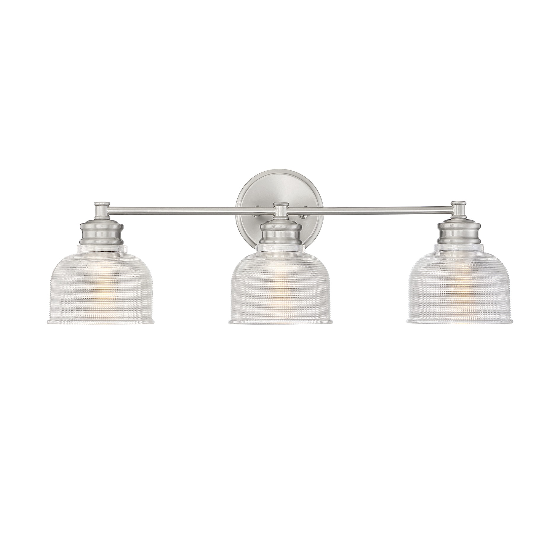 Meridian 24.25-in 3 -Light Brushed Nickel Farmhouse Vanity light