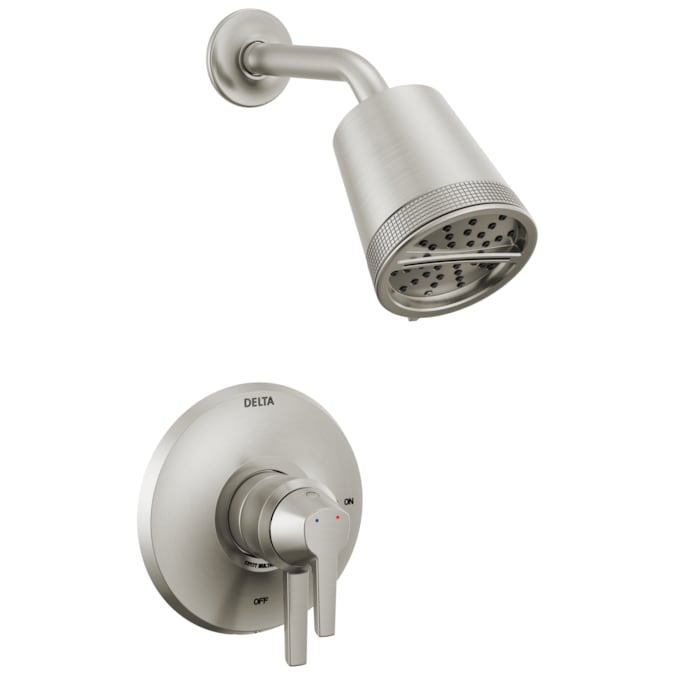 Delta Galeon Lumicoat Stainless 2-handle Multi-function Round Shower Faucet