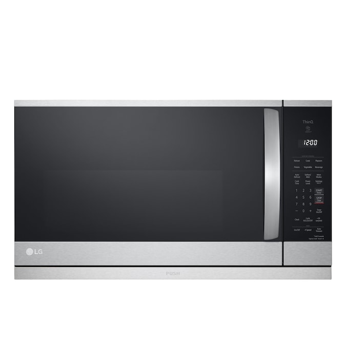 LG 2.1-cu ft 1050-Watt 29.88-in Over-the-Range Microwave with Sensor Cooking (Printproof Stainless Steel)