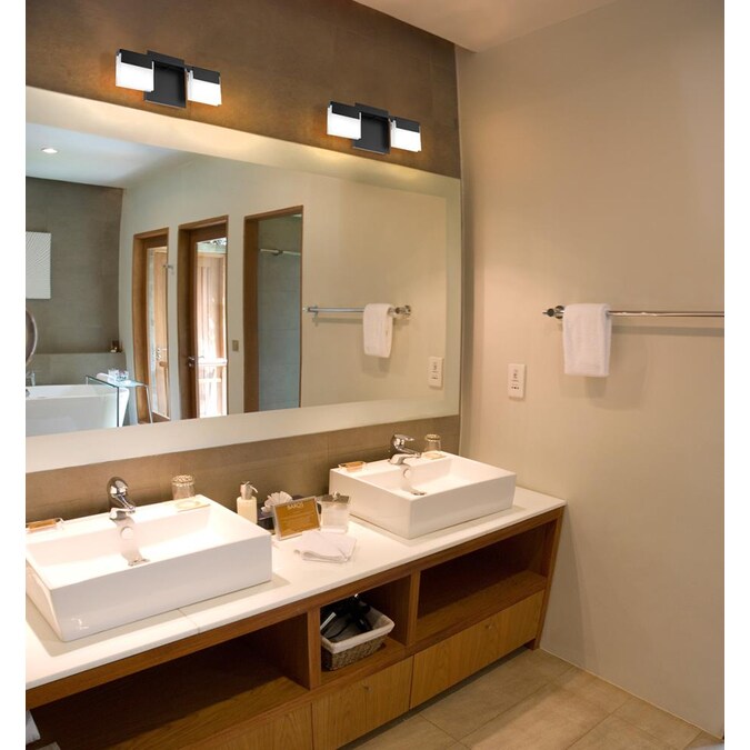 EGLO Vente 12.6-in 2-Light Matte Black LED Modern/Contemporary Vanity Light - Image 4