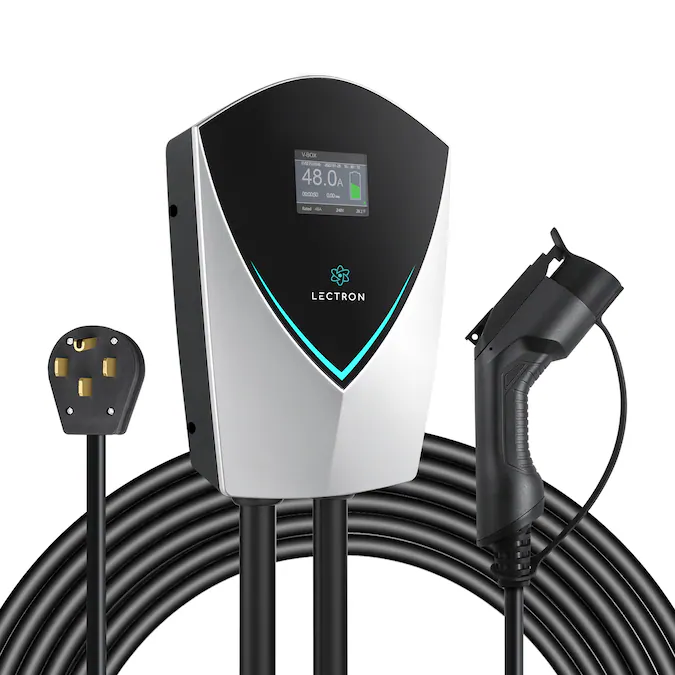 Lectron V-Box EV Charger- EnergyStar and ETL certified Level 2 NEMA 14-50p Plug In EV Electric Vehicle Charging Station-up to 48 Amps/ 240-Volts with 20-ft Cable