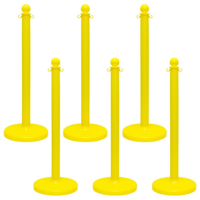 Mr. Chain Yellow Medium Duty Stanchion (6-pack)