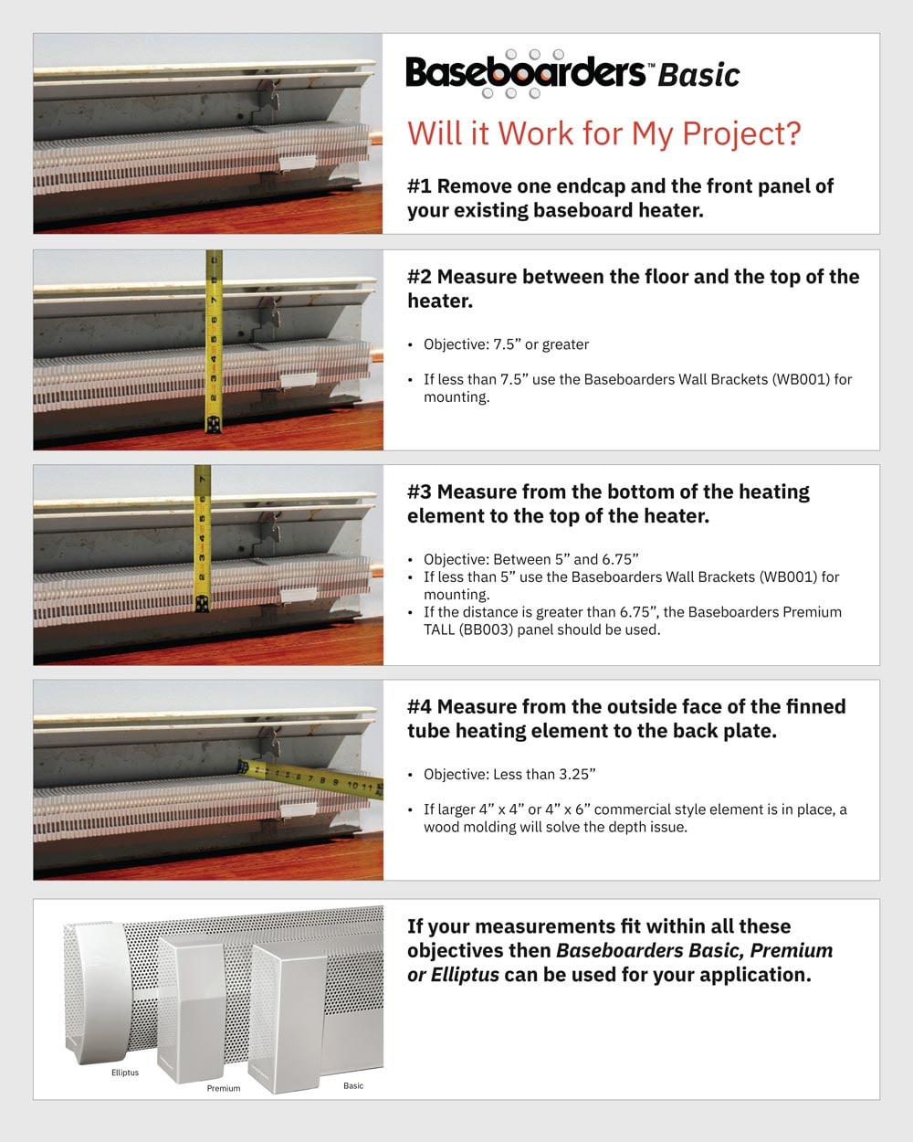 Basic 3-ft Hydronic Slip-on Baseboard Heater Cover - Image 12