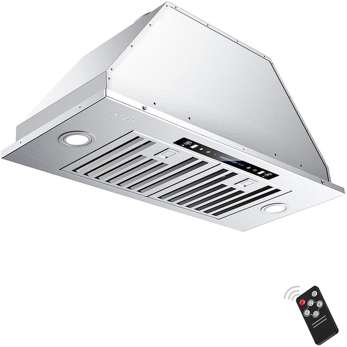 iKTCH 30-in 900-CFM Ductless Stainless Steel Under Cabinet Range Hoods Insert with Charcoal Filter