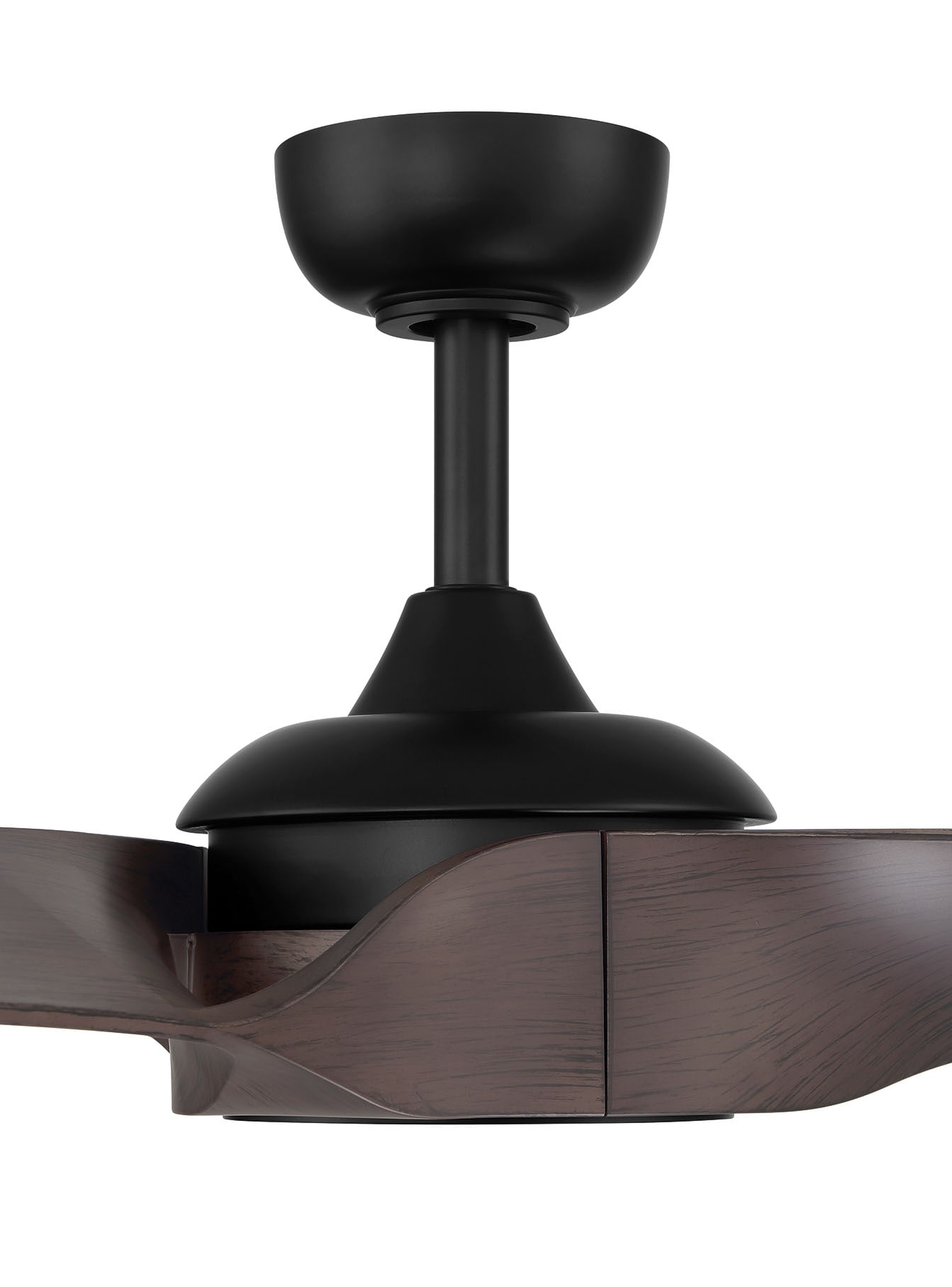 Milroy 52-in Outdoor Matte Black with Dark Brown Blades Ceiling Fan Without Light - Remote Included ( 3 -Blade ) - Image 6