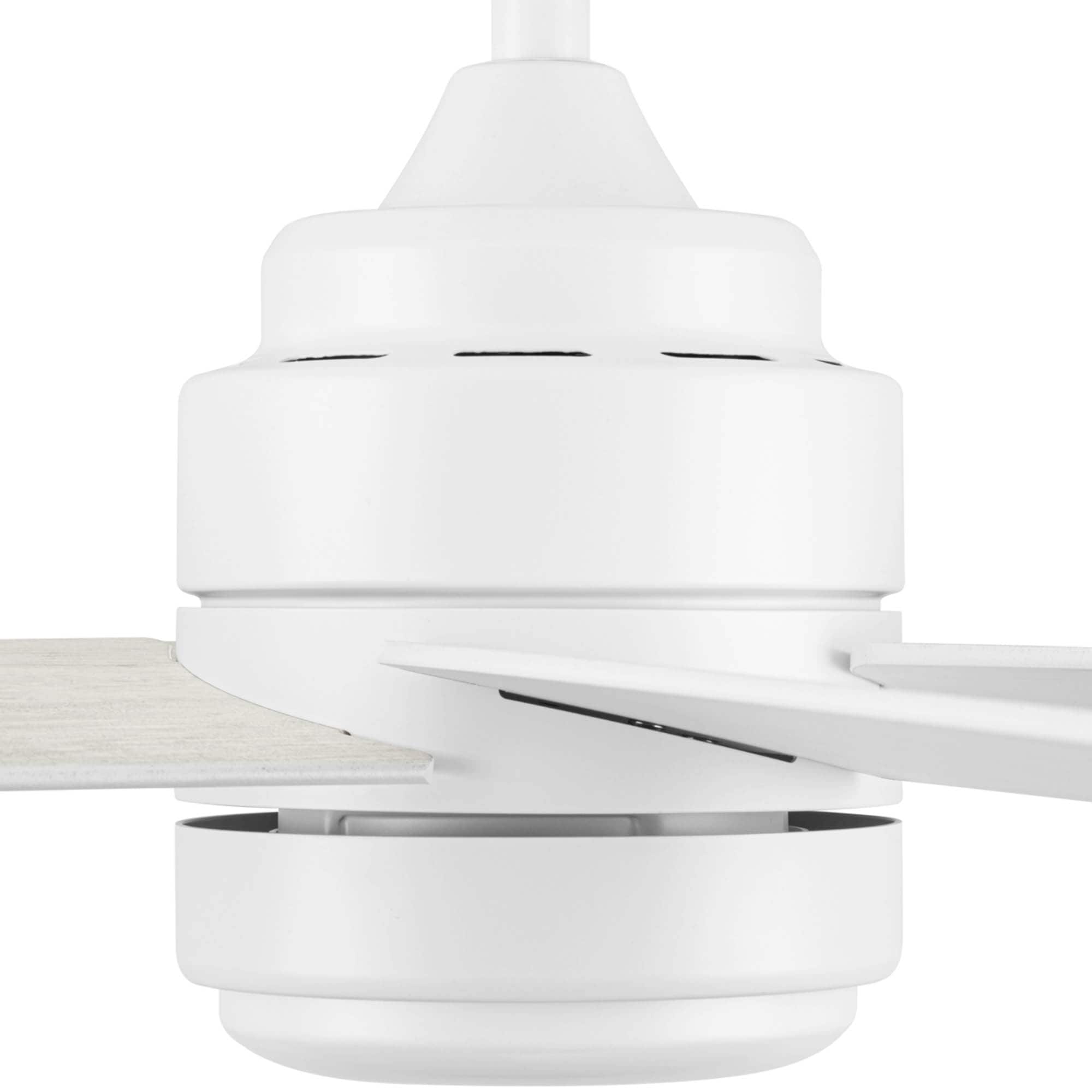 Carlow 52-in Color-Changing Outdoor White with White/Driftwood Blades Ceiling Fan With Light - Remote Included ( 5 -Blade ) - Image 16
