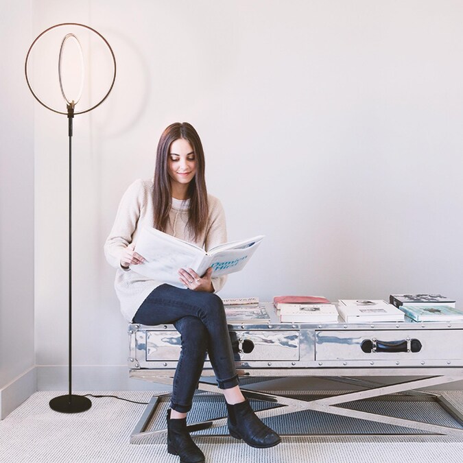 Brightech Industrial Floor Lamp with Touch Dimmer Switch, Extra Tall, Energy Efficient LED Bulb Included