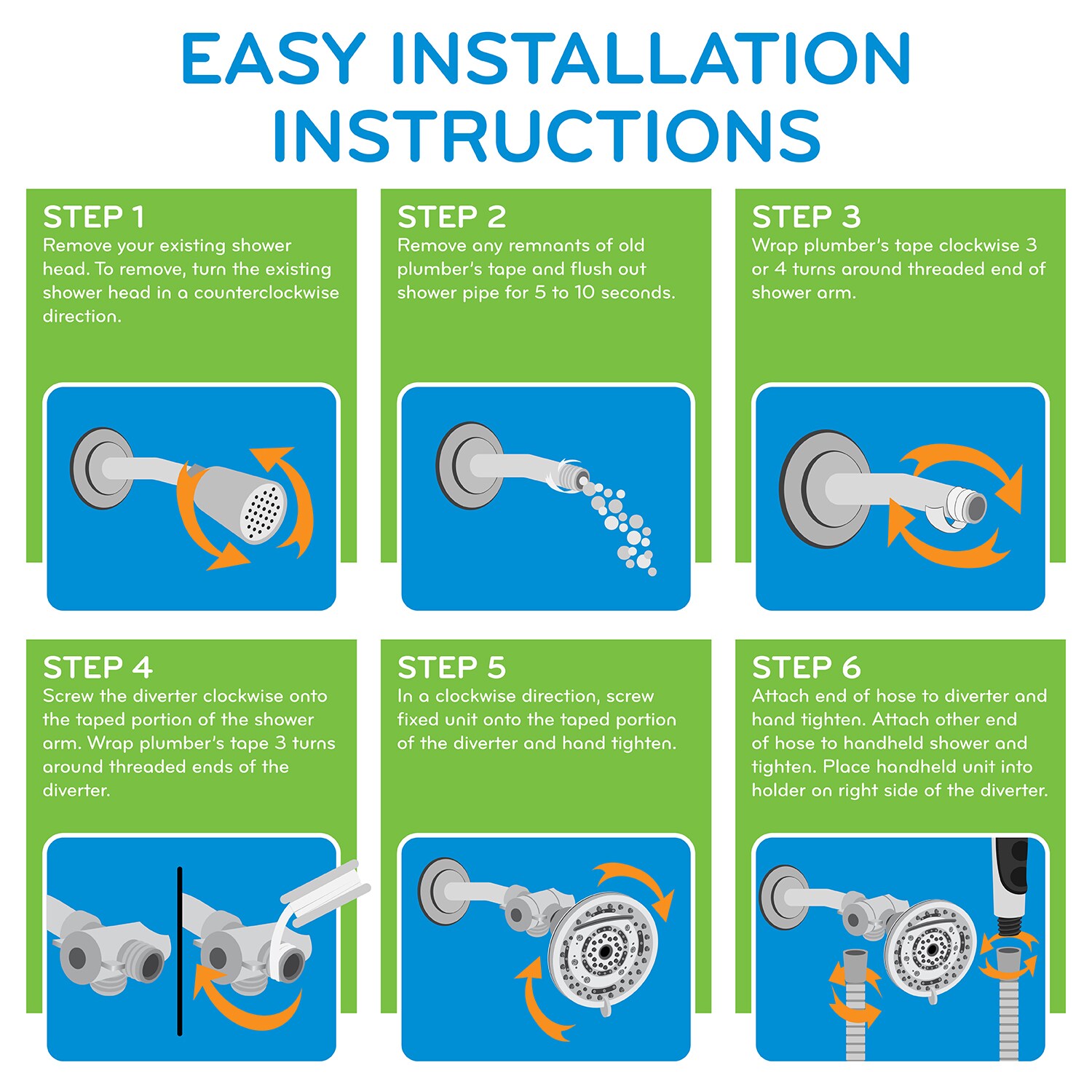 PowerMax 99.0 -Spray Brushed Nickel 4.5-in Round Dual/Combo High Pressure Shower Head 1.8 GPM - Image 7