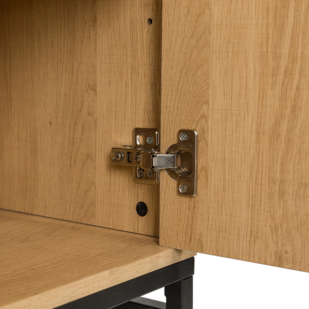 56-Inches W White Oak TV Stand with Infrared quartz Flat wall Electric Fireplace with Remote Control Included - Image 8