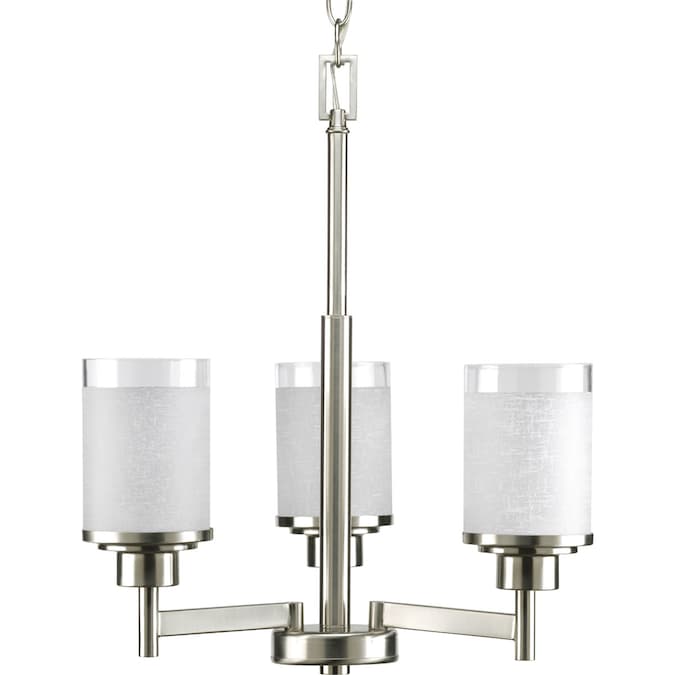 Progress Lighting Alexa 3-Light Brushed Nickel Modern/Contemporary Dry rated Chandelier