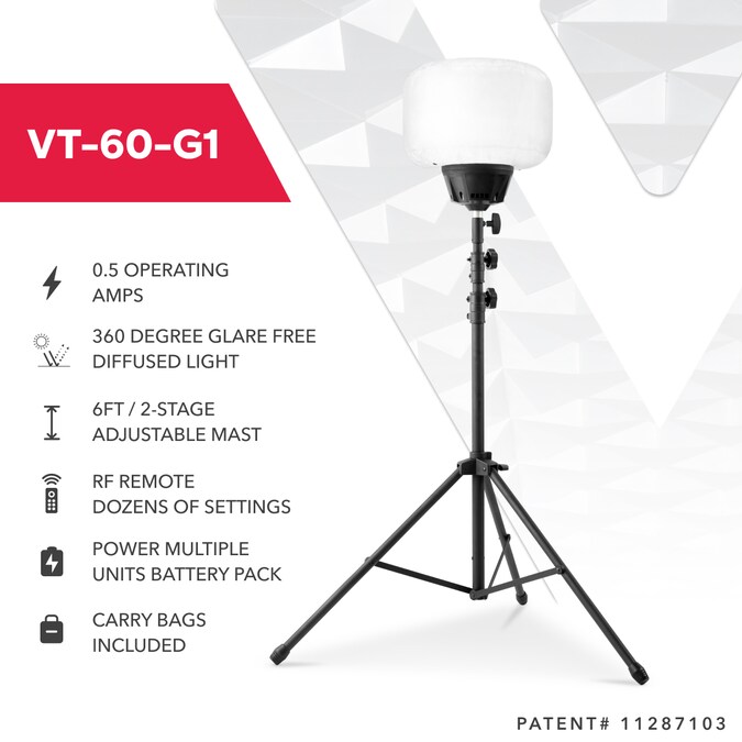 Volterrex 7800-Lumen LED Plug Stand Work Light - Image 2