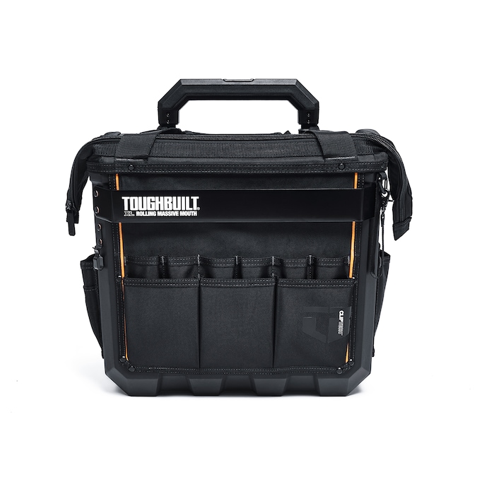 TOUGHBUILT Massive Mouth Hard Bottom XL Black Polyester 18-in Zippered Rolling Tool Bag - Image 13