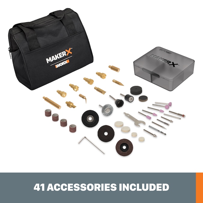 WORX MakerX Variable Cordless 20-volt Max Crafting Rotary Tool Kit - Image 4